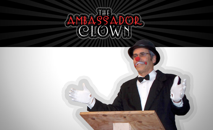 ambassador clown logo and hero shot