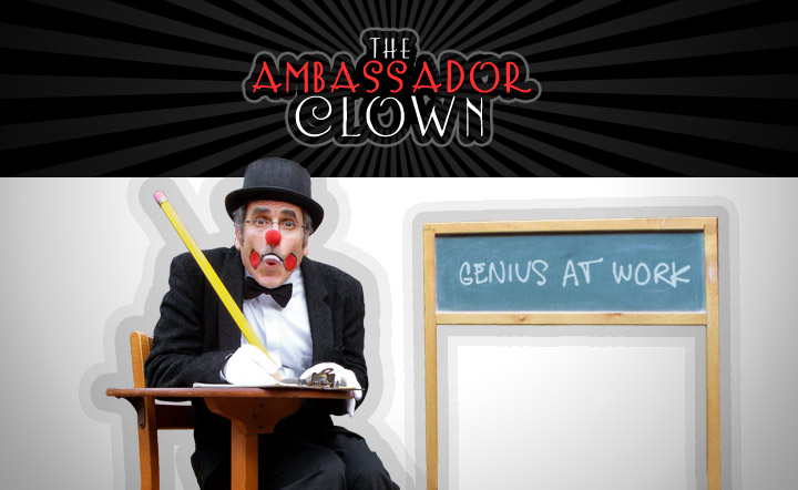 ambassador clown logo and hero shot